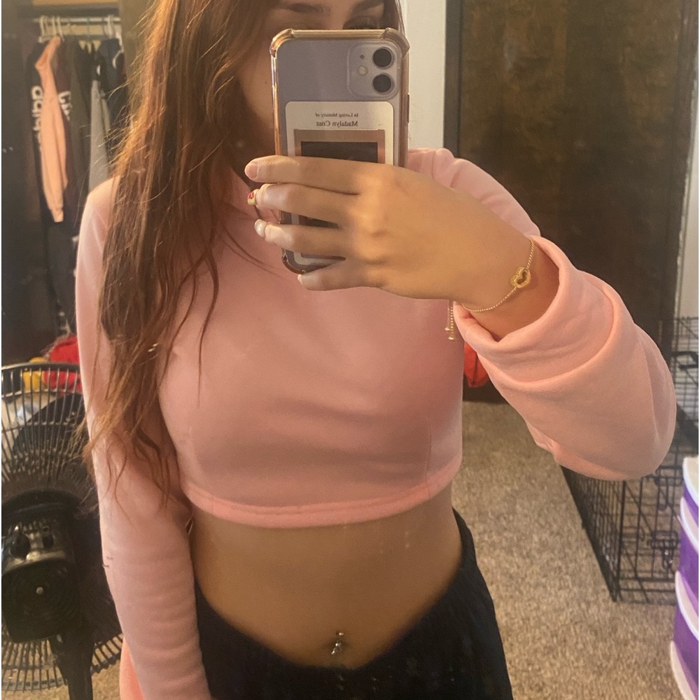 Cropped Pink hoodie